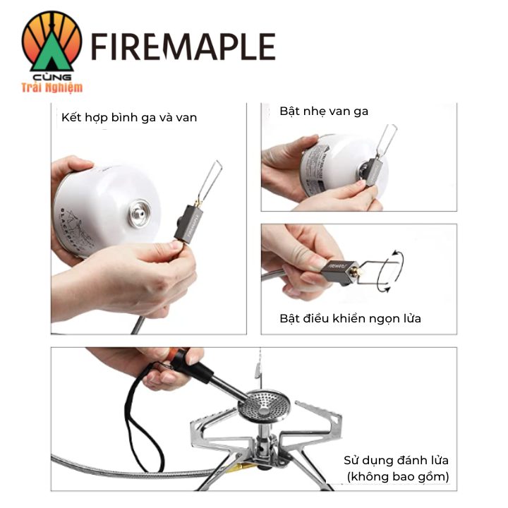 Bếp Gas Dã Ngoại Điều Áp Mini Ngoài Trời Chuyên Dụng Siêu Nhỏ Gọn Fire-Maple FMS-ROCK