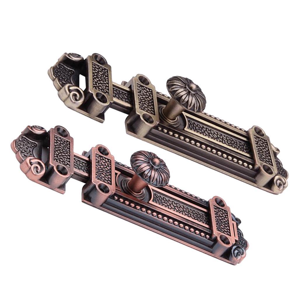 2 Packs 5-Inch Slide Latch Lock Door Safety Door Latch Slide Lock-12 Screws