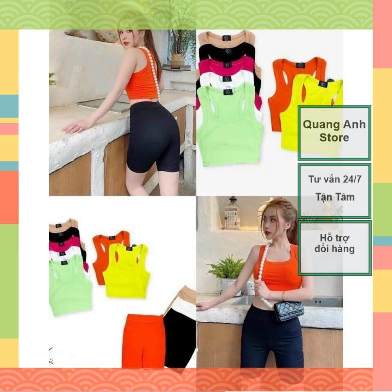Áo Ba Lỗ Dáng Croptop Chất Cotton_Xưởng May Quang Anh