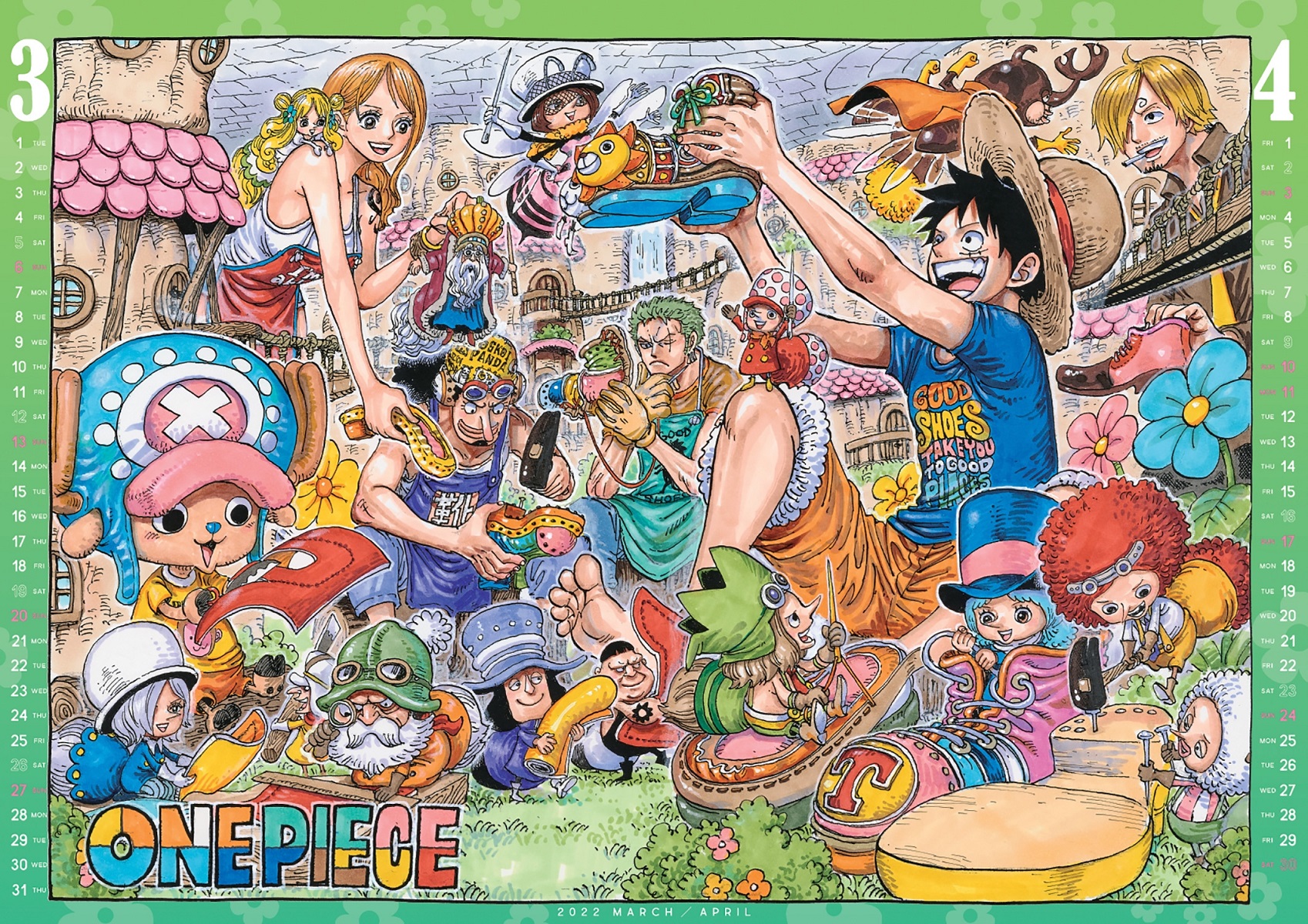 Lịch Manga Treo Tường One Piece 2022