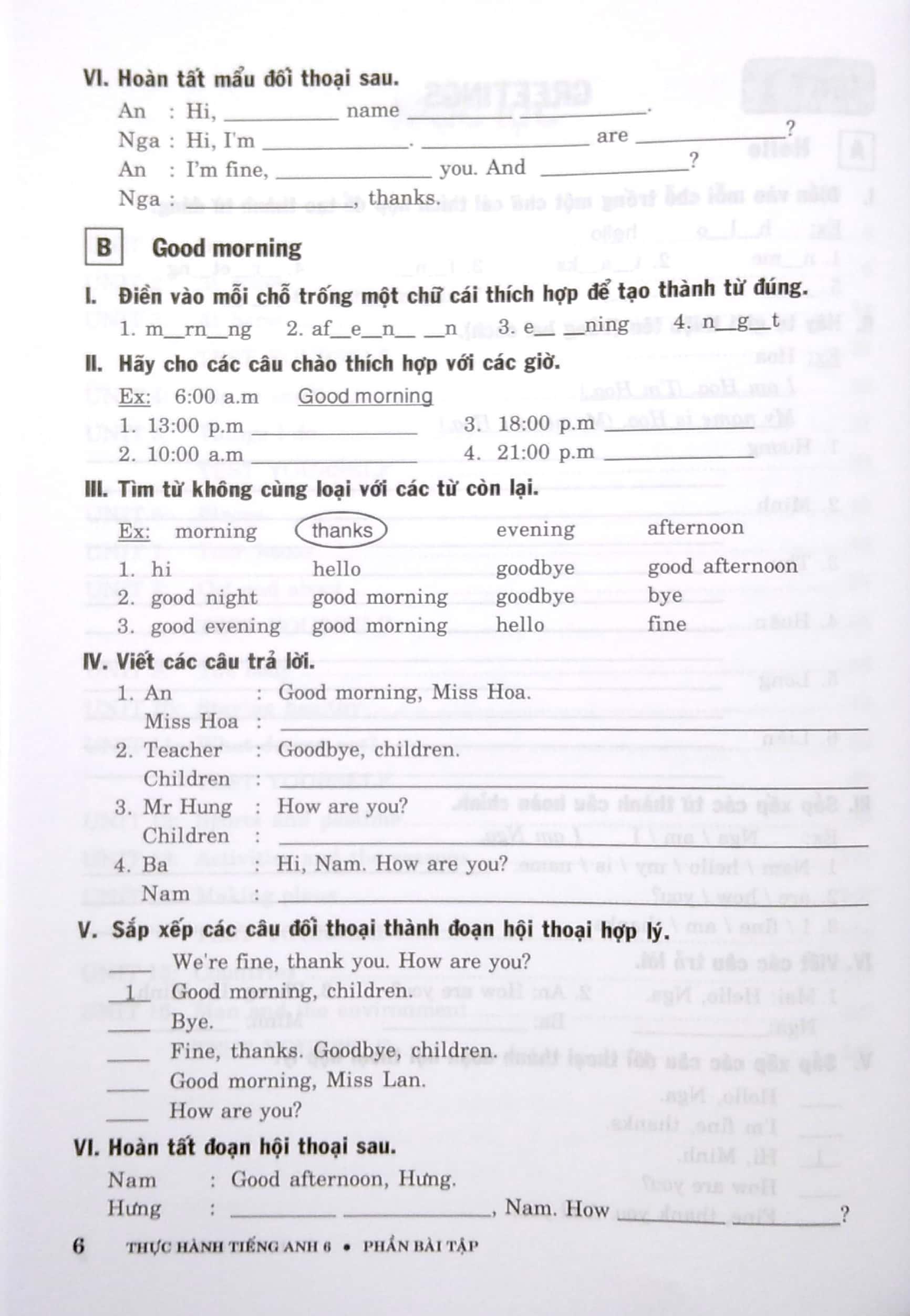 Bài Tập Thực Hành Tiếng Anh 6