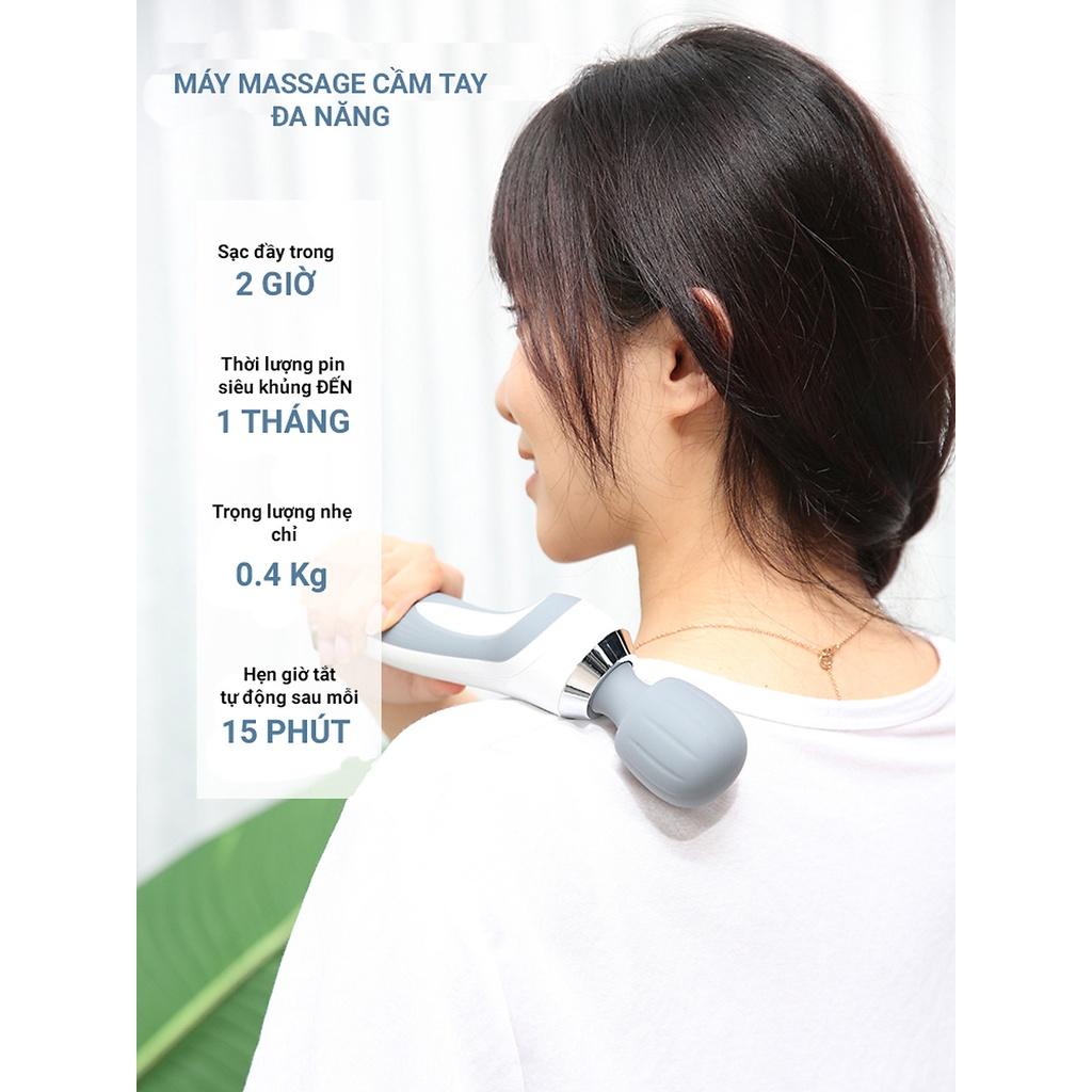 Máy Massage Cầm Tay Jinkairui, 5 Chế Độ Rung, Chống Nước IPX7 - Tặng Kèm Máy Massage Mắt Mini