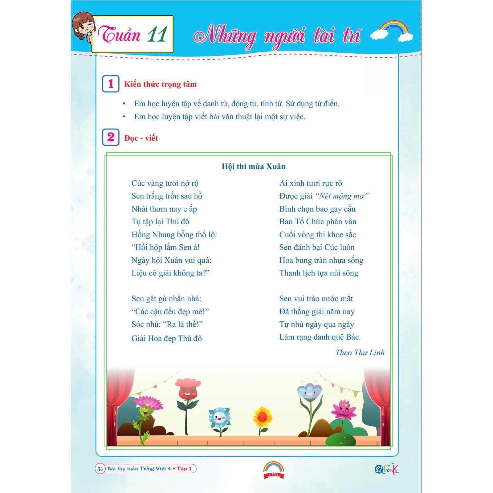 Bài Tập Tuần Tiếng Việt Lớp 4 - Cả Năm - Chân Trời Sáng Tạo - Bản Quyền