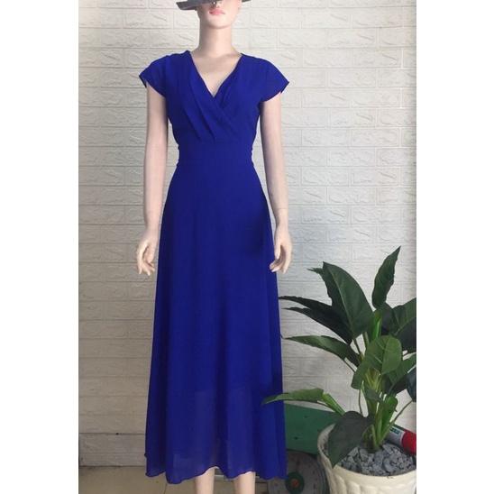 ĐẦM MAXI CỔ V TAY CON