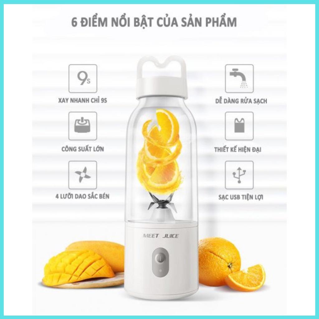 Máy Xay Sinh Tố Cầm Tay Đa Năng Hàng Nhập Khẩu, Máy Xay MEET JUICE Cối Thủy Tinh Cao Cấp