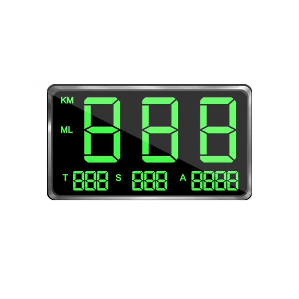Car HUD Headup Display GPS Digital Speedometer with 4.5 Inch LED Digital Display Support MPH KM/H Overspeed Alarm Fatigue Driving Reminder Speed/Mileage/Altitude/Time Display for Car Truck SUV Motorcycle