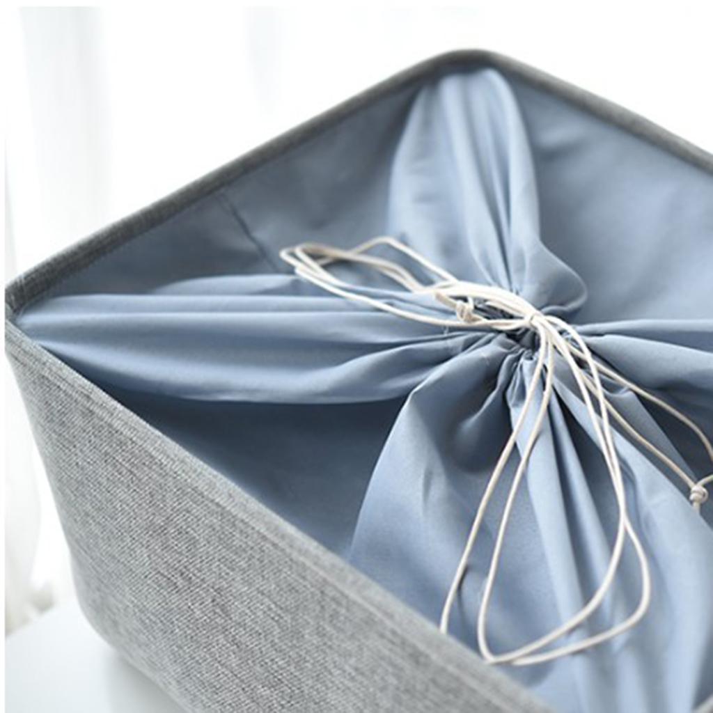 Baby Kids Toy Storage Bag Basket Laundry Basket Drawstring Box Bin Grey