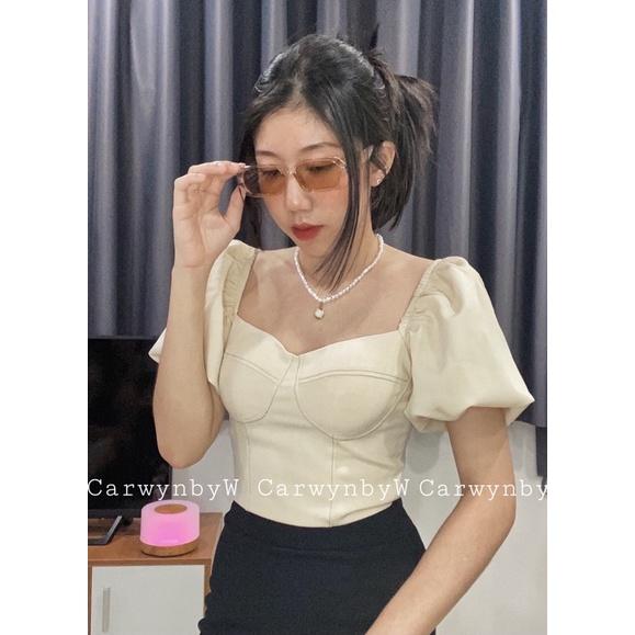 Áo Croptop Cúp Ngực Tay Phồng