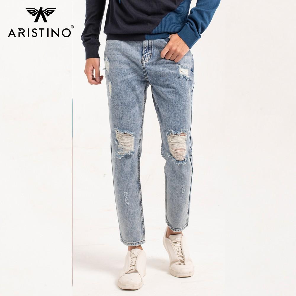 Quần jeans nam ARISTINO AJN00209 dáng suông nam tính