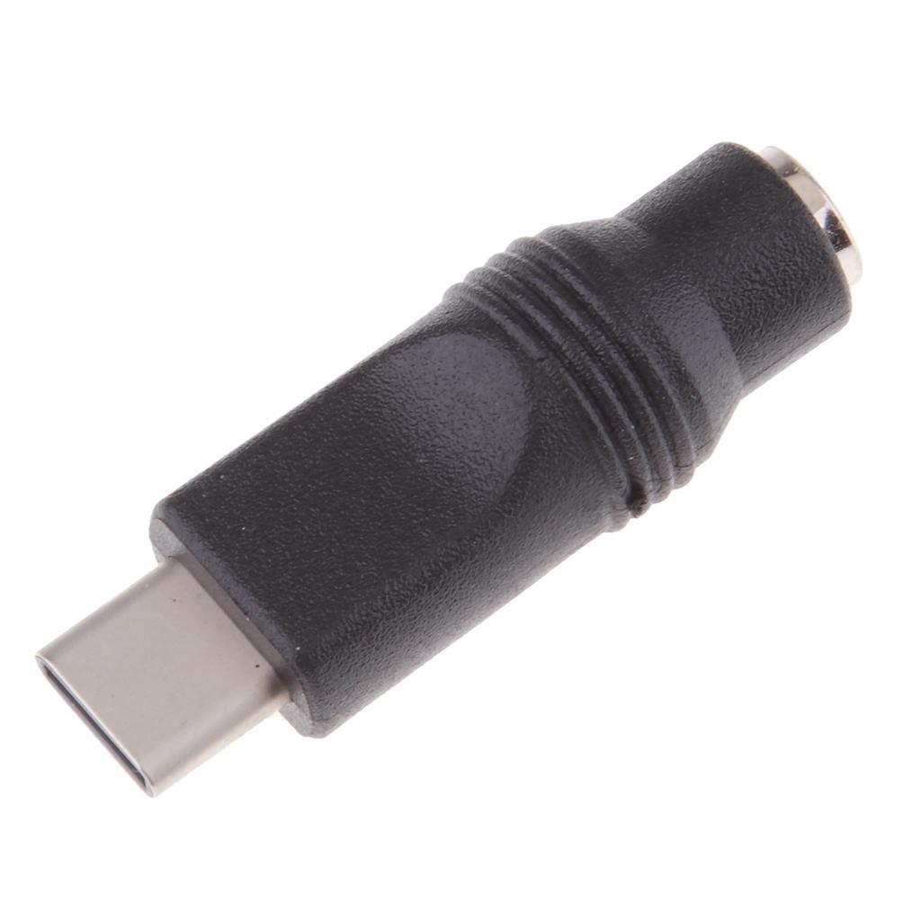 DC Power Adapter USB Male to 5.5x2.1mm Female Plug for Laptop