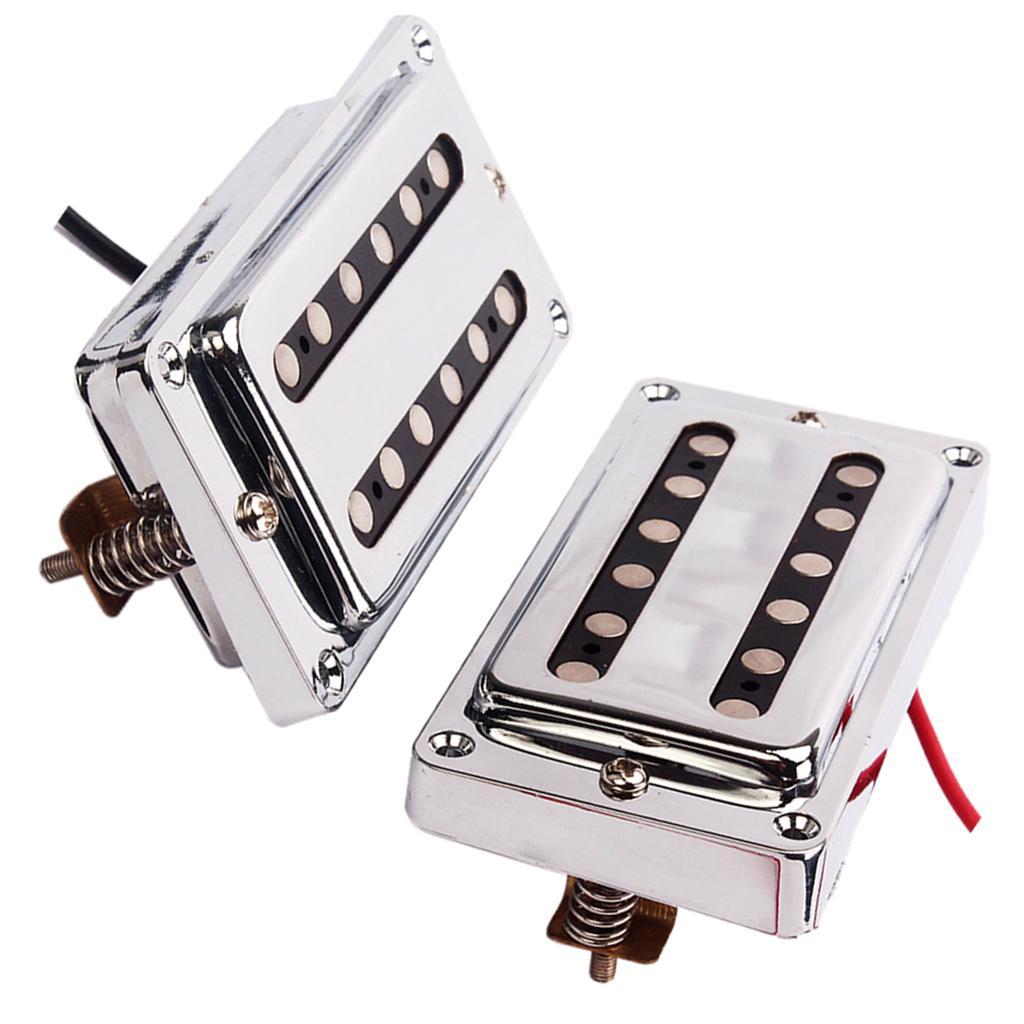 Chrome Double Dual Coil Neck & Bridge Pickup for LP Electric Guitar Parts
