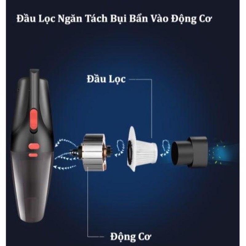 Máy hút hụi Ô tô - Máy hút bụi cầm tay mini công suất 120W