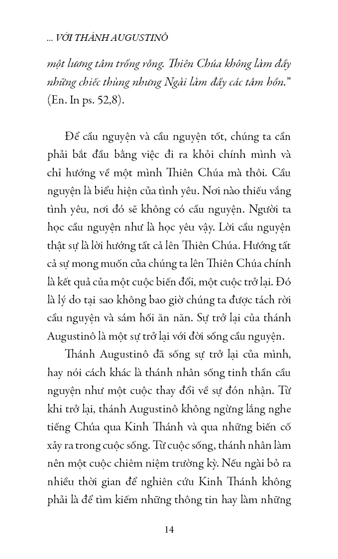 CẦU NGUYỆN 15 NGÀY VỚI THÁNH AUGUSTINÔ