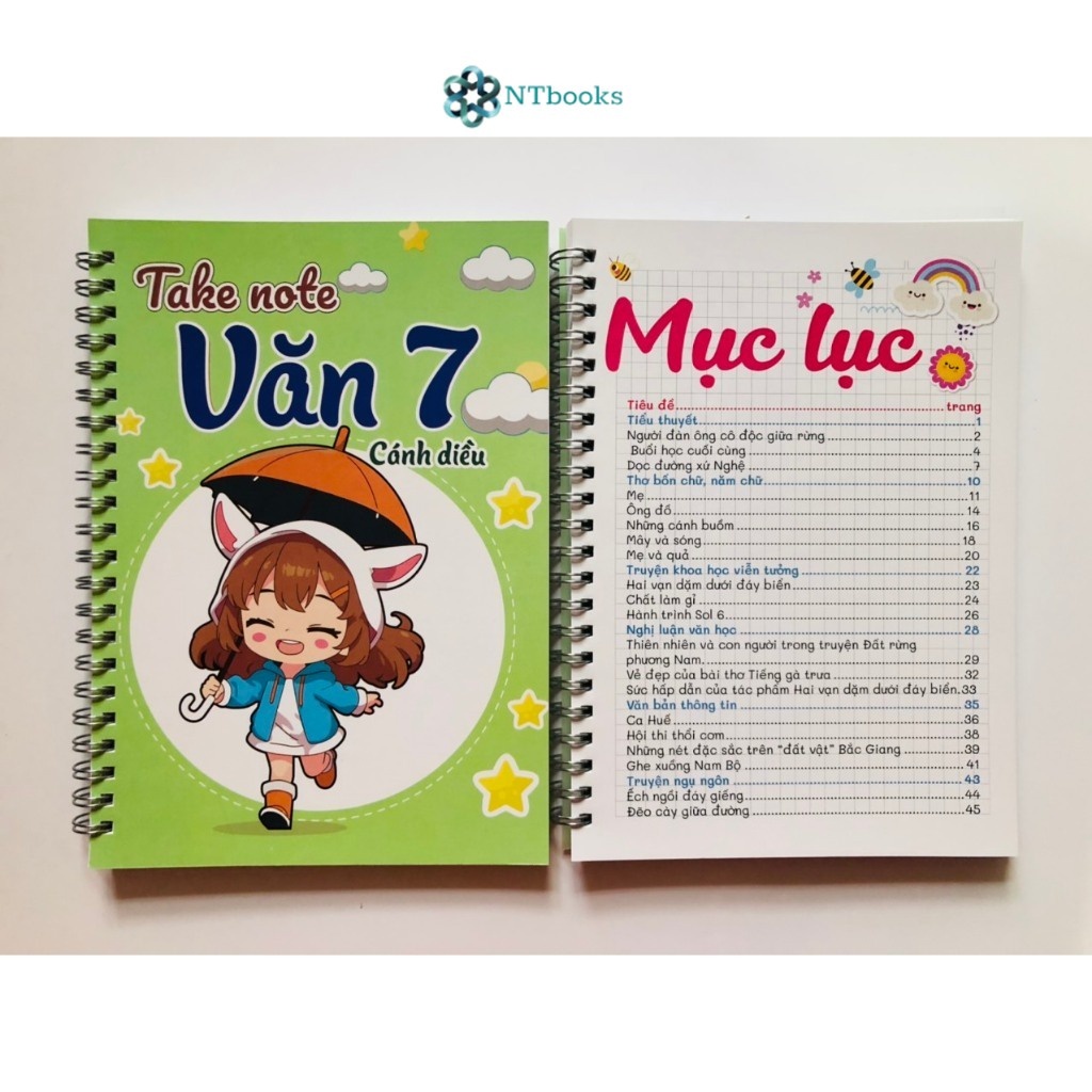 Sách Takenote lớp 7: Toán + Văn Cánh Diều khổ A5 (Phiên Bản Mới Nhất)