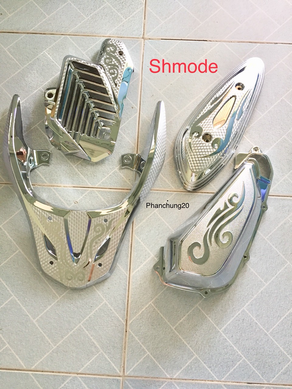 COMBO ỐP PHỤ KIỆN TRANG TRÍ DÙNG CHO XE SHMODE 2020 2021 2022 2023 CROM