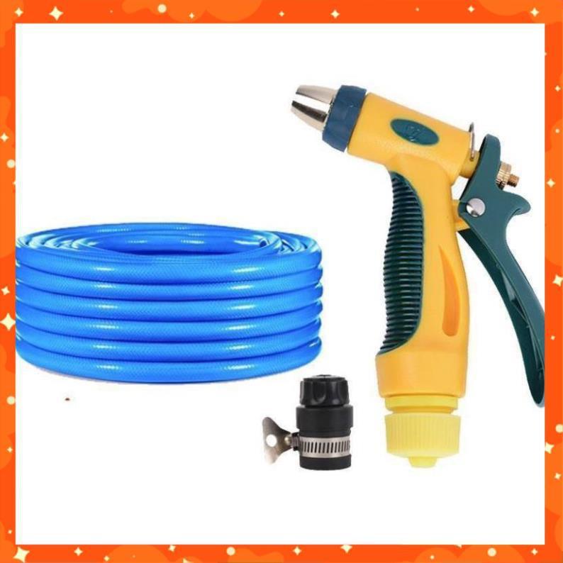 Bộ dây vòi xịt nước rửa xe,tưới cây tăng áp 3 lần 7-10m