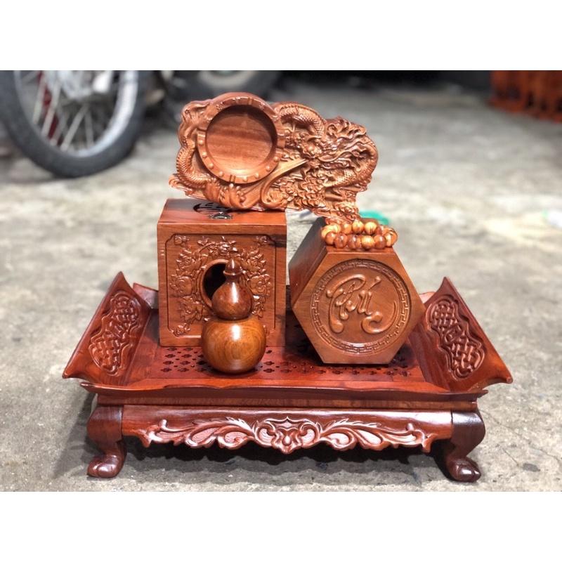 Combo bàn trà gỗ hương sang trọng