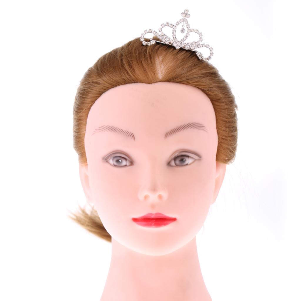 Princess Crown Tiara Crystal Hair Comb Wedding Bride Girls Hair Accessory #1