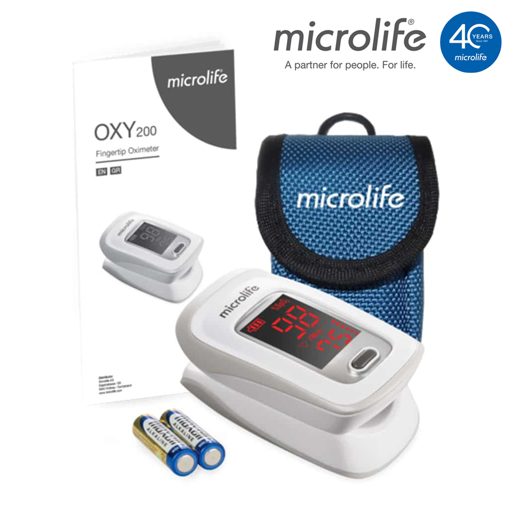 Máy Đo Nồng Độ Oxy Và Nhịp Tim Microlife Spo2 Oxy200