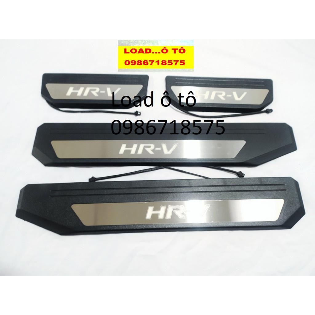 Ốp Bậc Chân Ngoài Có Đèn Xe Honda HRV Mẫu Nhựa Đen Cao Cấp