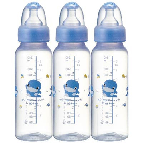 Bộ 3 bình sữa cổ nhỏ nhựa PP kuku ku5922 - 240ml