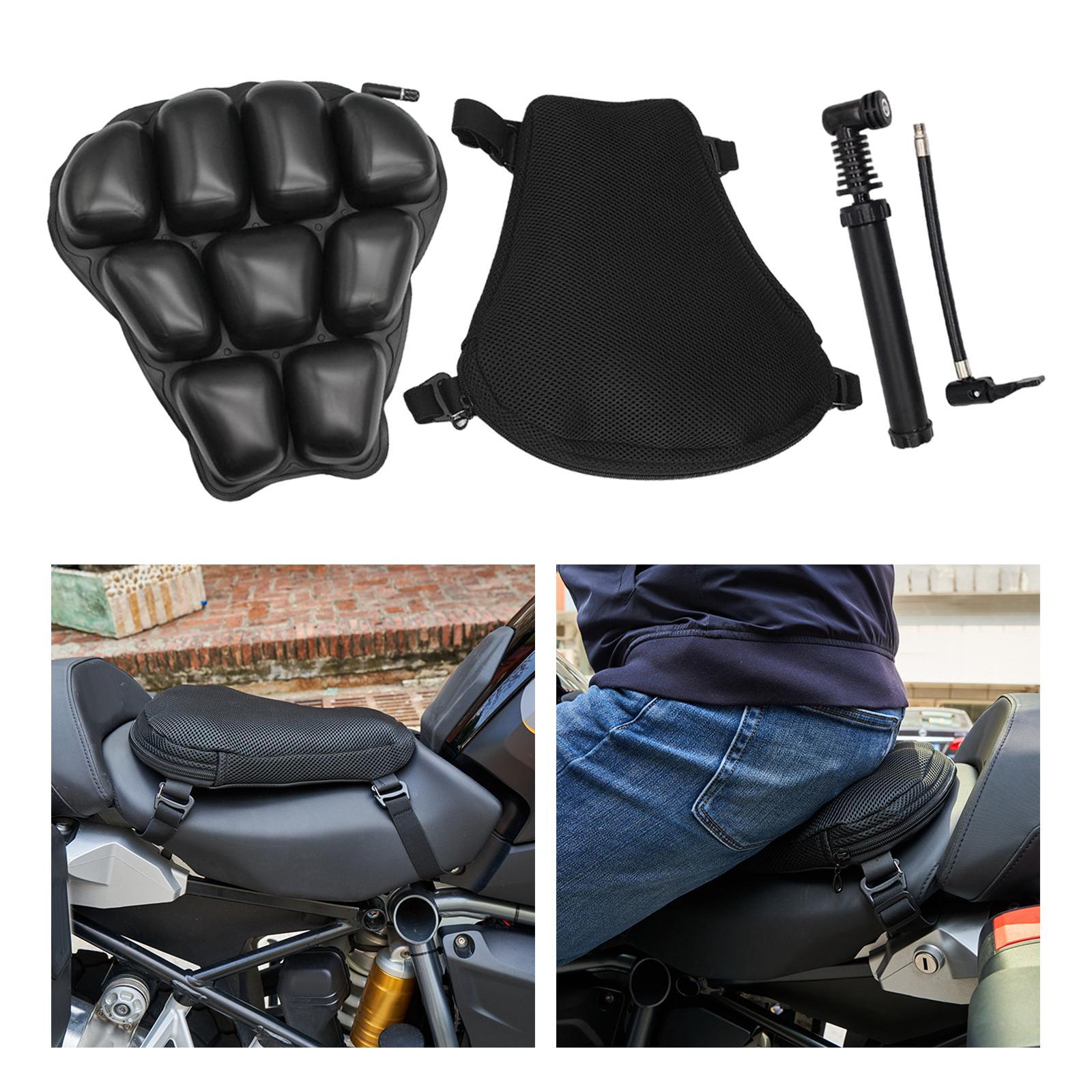 Motorcycle Seat Cushion, with Seat Cover, Inflatable for Motorbike Durable