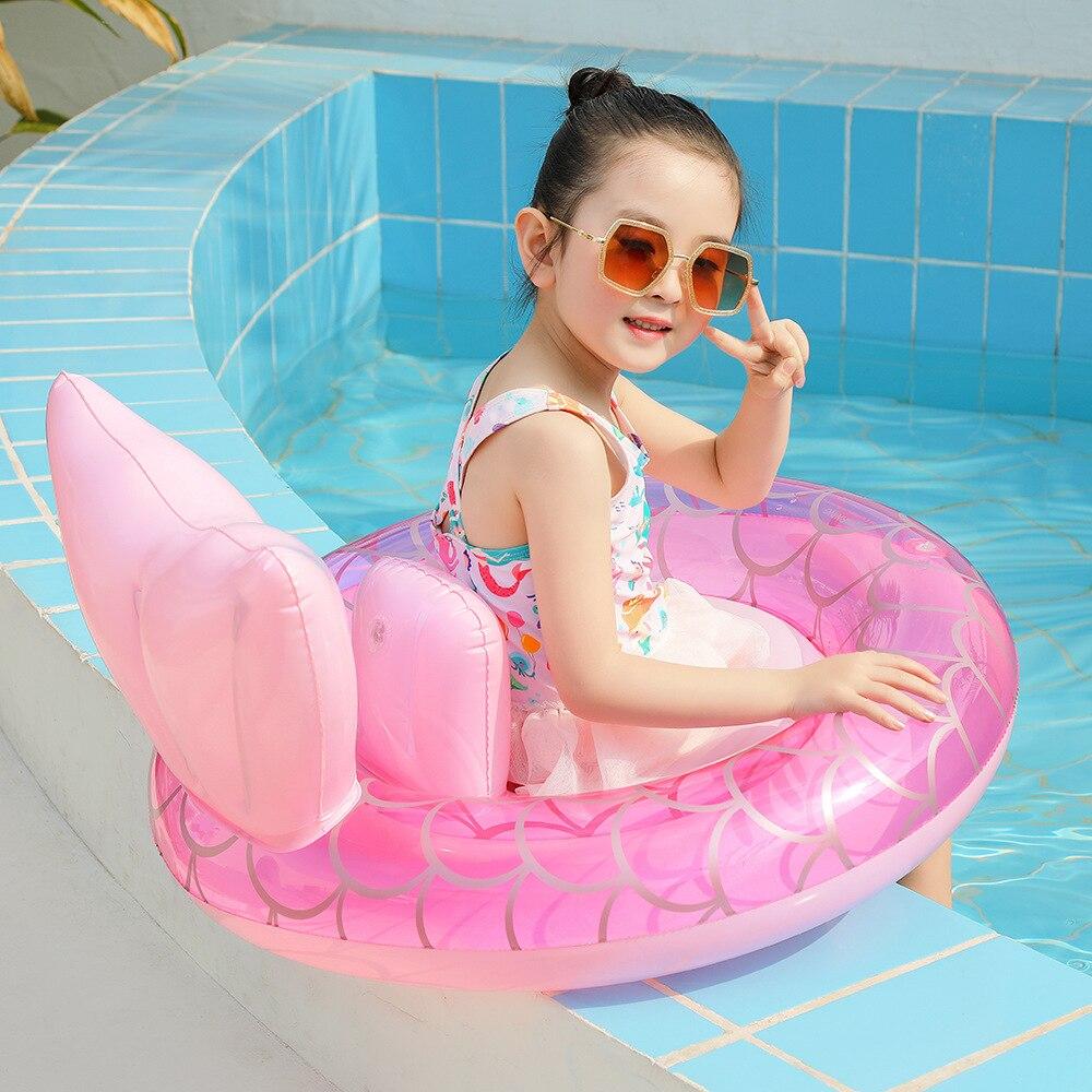 Nàng tiên cá dành cho trẻ em Vòng bơi bơm hơi Giường nổi Giường bơi Vòng tròn Ghế ngồi cho bé Ghế bơi Mùa hè bên bể bơi