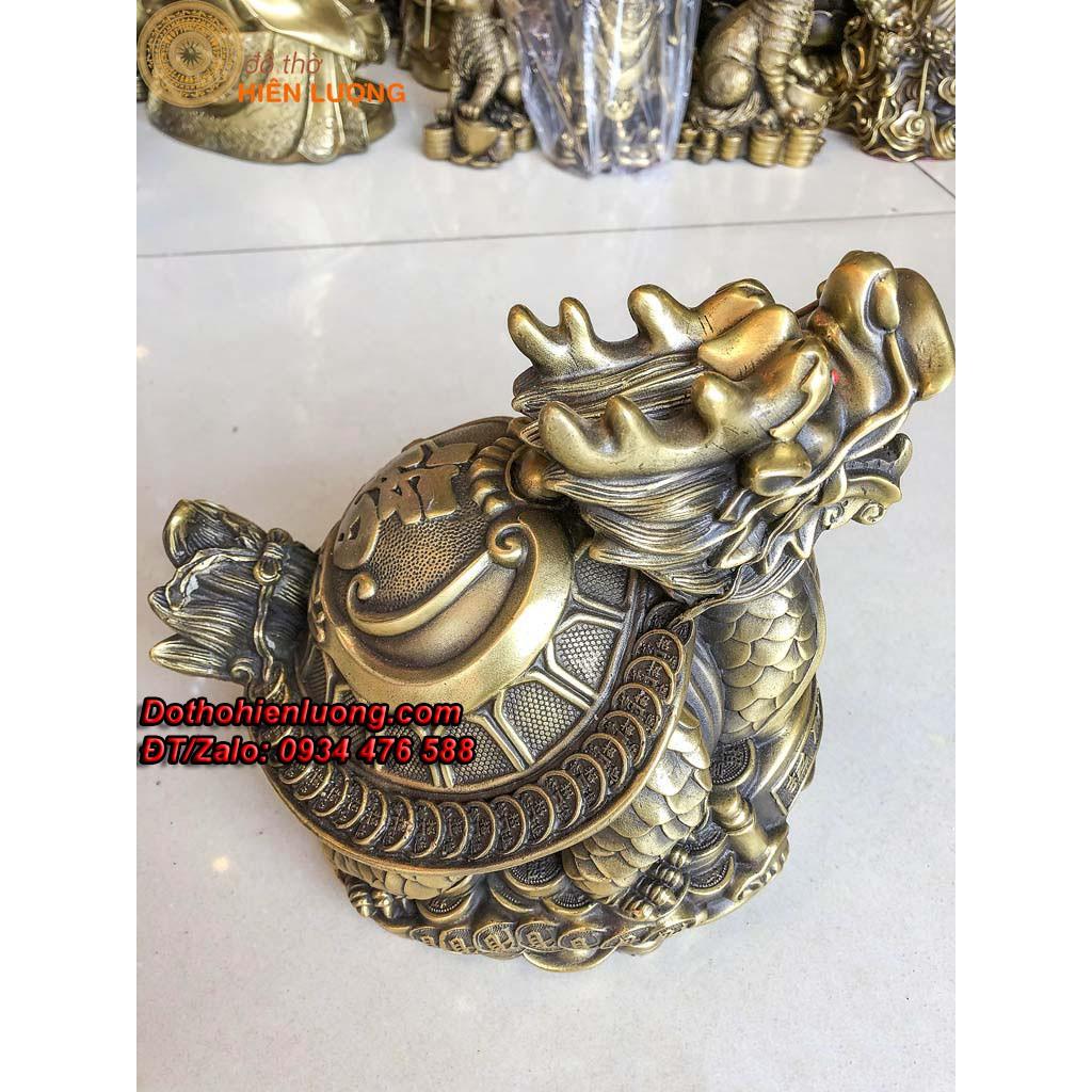 Tượng Linh Vật Long Quy Lưng Chữ Phúc Cỡ To - Vật phẩm phong thủy