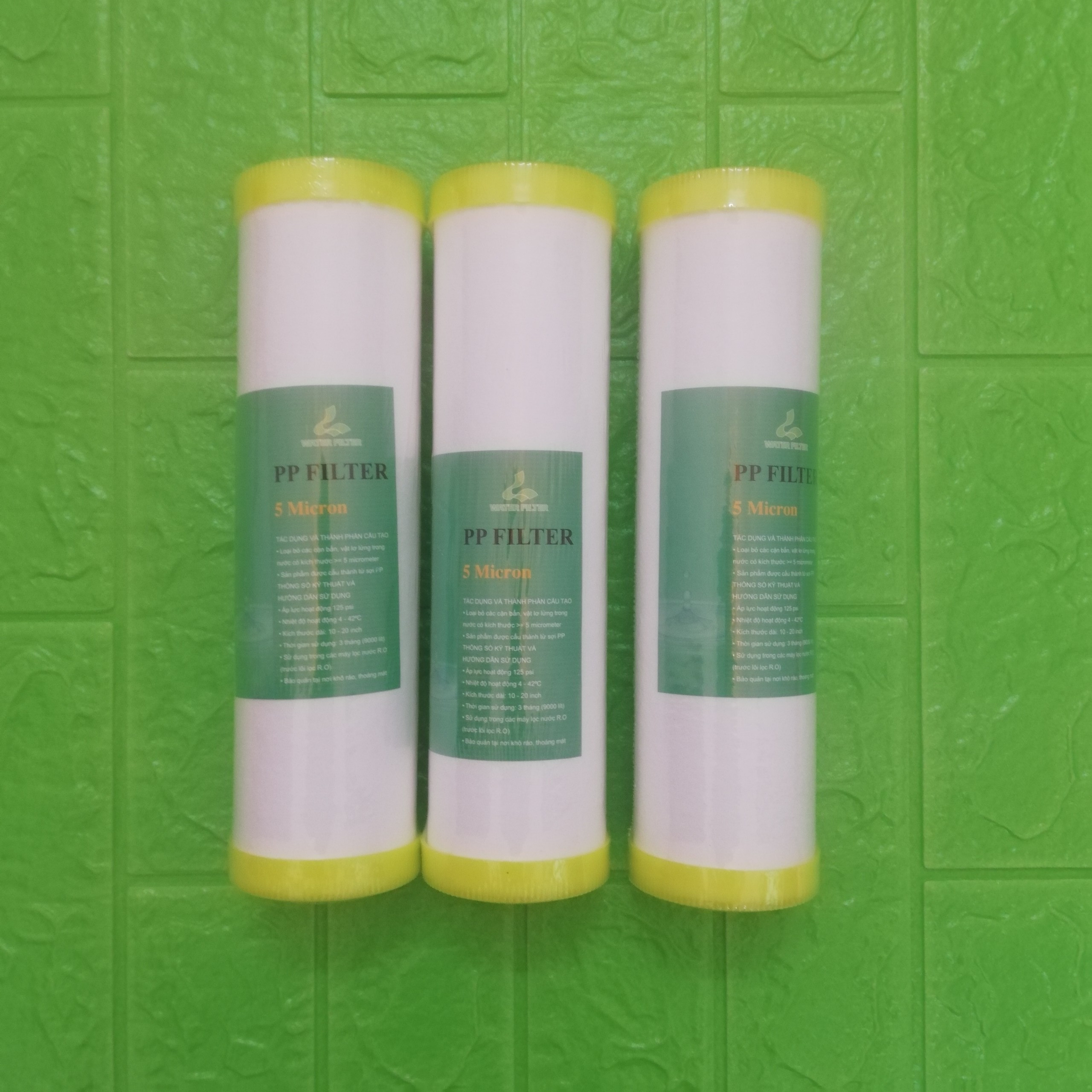 Combo 3 lõi lọc số 1 PP 10 in bịt đầu - Chính hãng