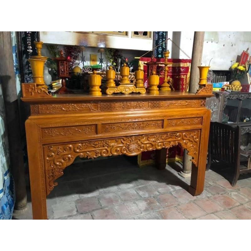 Bàn thờ án thờ gỗ mít chân 14cm