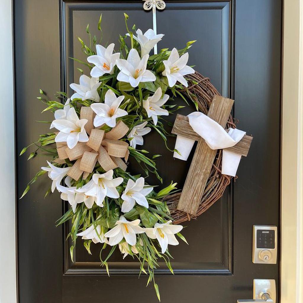 Lịch sử giá Front Door Wreaths Easter Wreath with Cross for ...