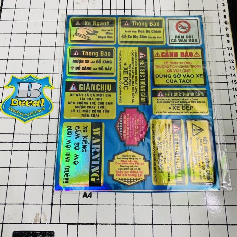 Tem logo cảnh báo 2 Crom