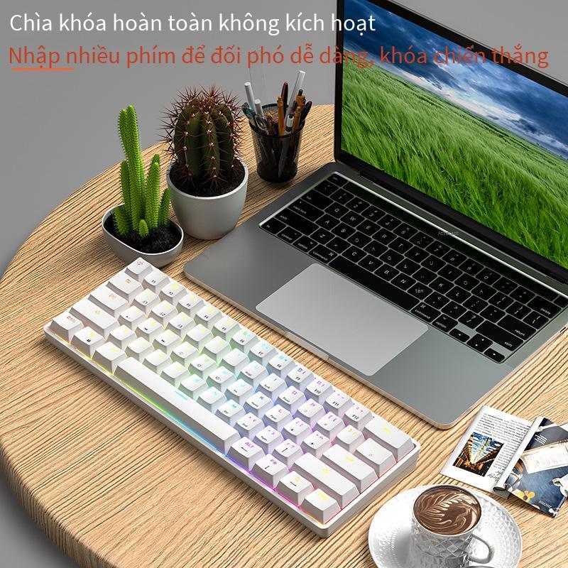 Đảm Bảo Chất Lượng Nứt K28 Bàn Phím Cơ Bluetooth Điện Thoại Di Động Máy Tính Bảng Dual-Chế Độ RGB Game 61 Phím Bàn Phím Cơ