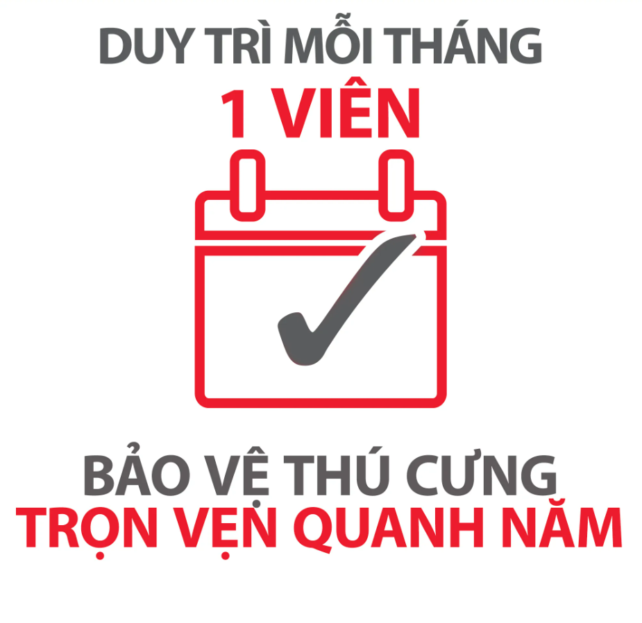 1 hộp x 6 viên HEARTGARD (mẫu mới) tẩy giun chó từ 11.5kg đến 22.5kg