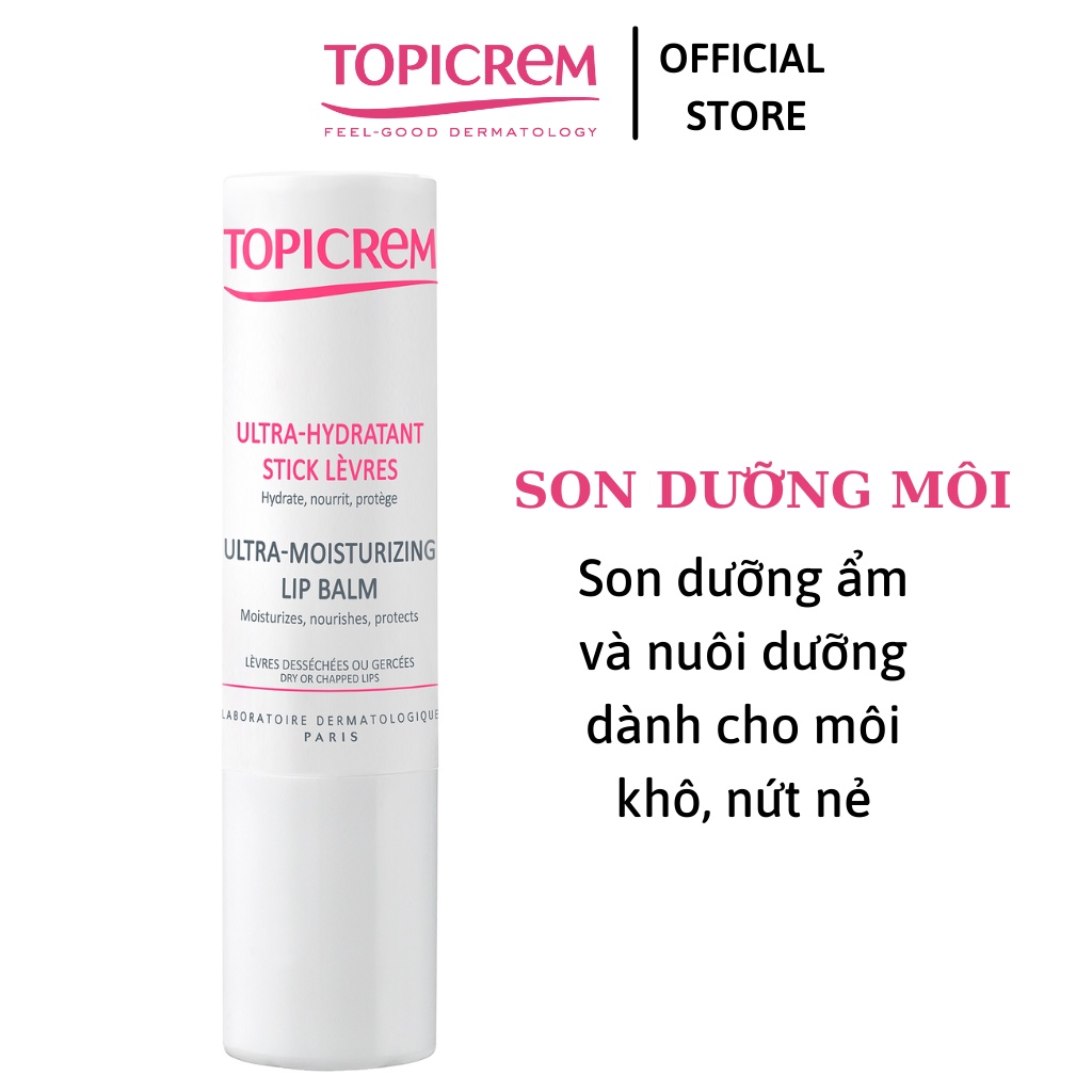 Son Dưỡng Ẩm Và Nuôi Dưỡng Dành Cho Môi Khô Hay Nứt Nẻ Topicrem Ultra-Moisturizing Lip Blam 4g