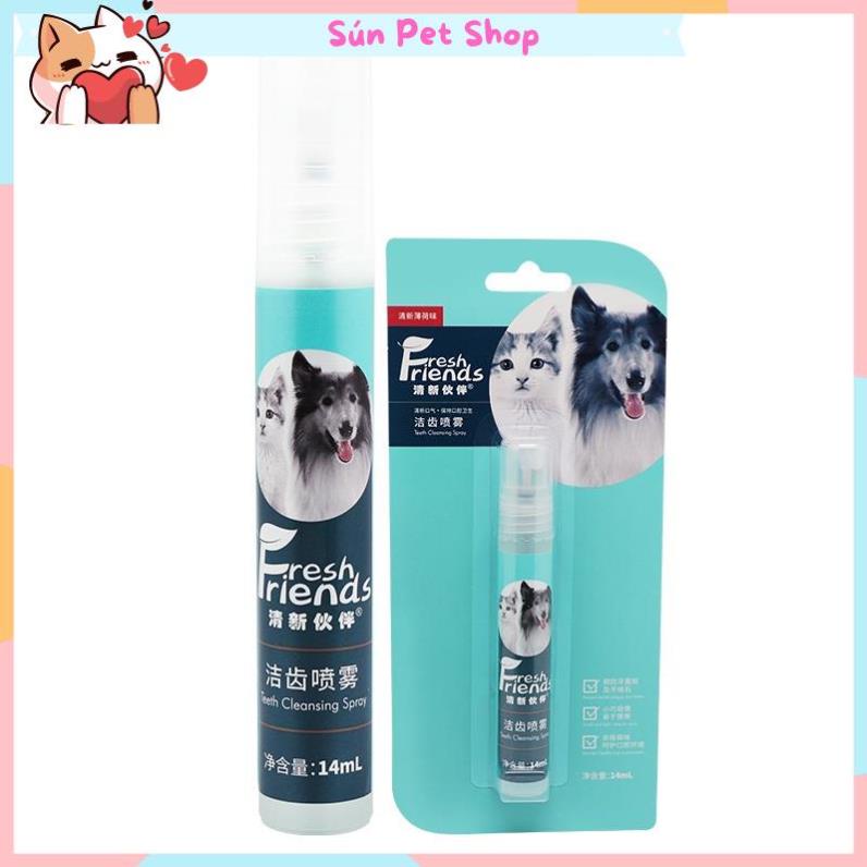 Xịt thơm miệng cho chó mèo Fresh Friends 14ml