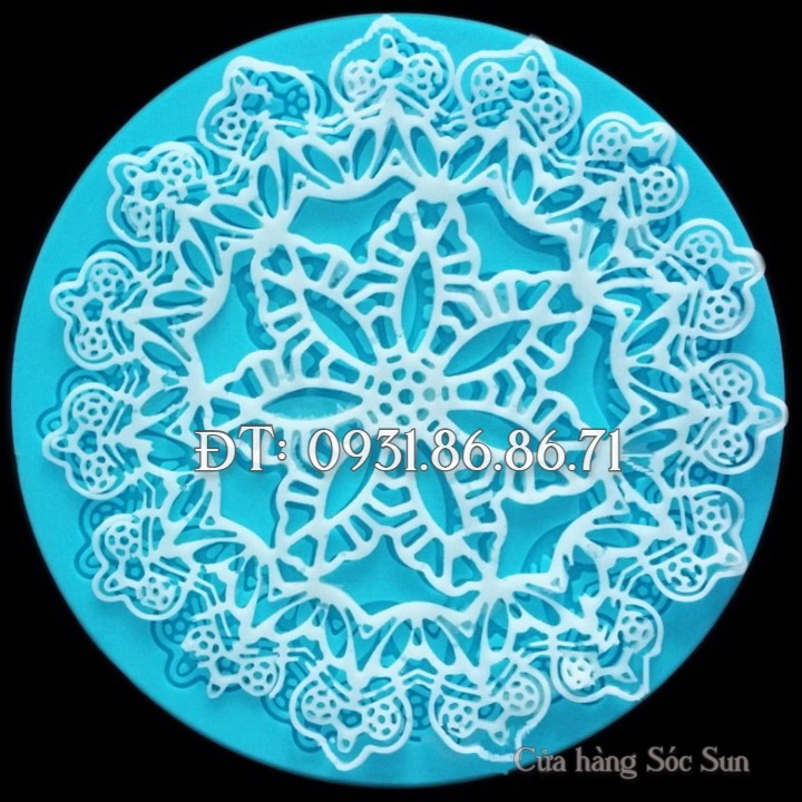 Bộ 4 khuôn silicon làm viền, nền bánh, rau câu, fondant, socola loại 13 cm – Mã số 1948