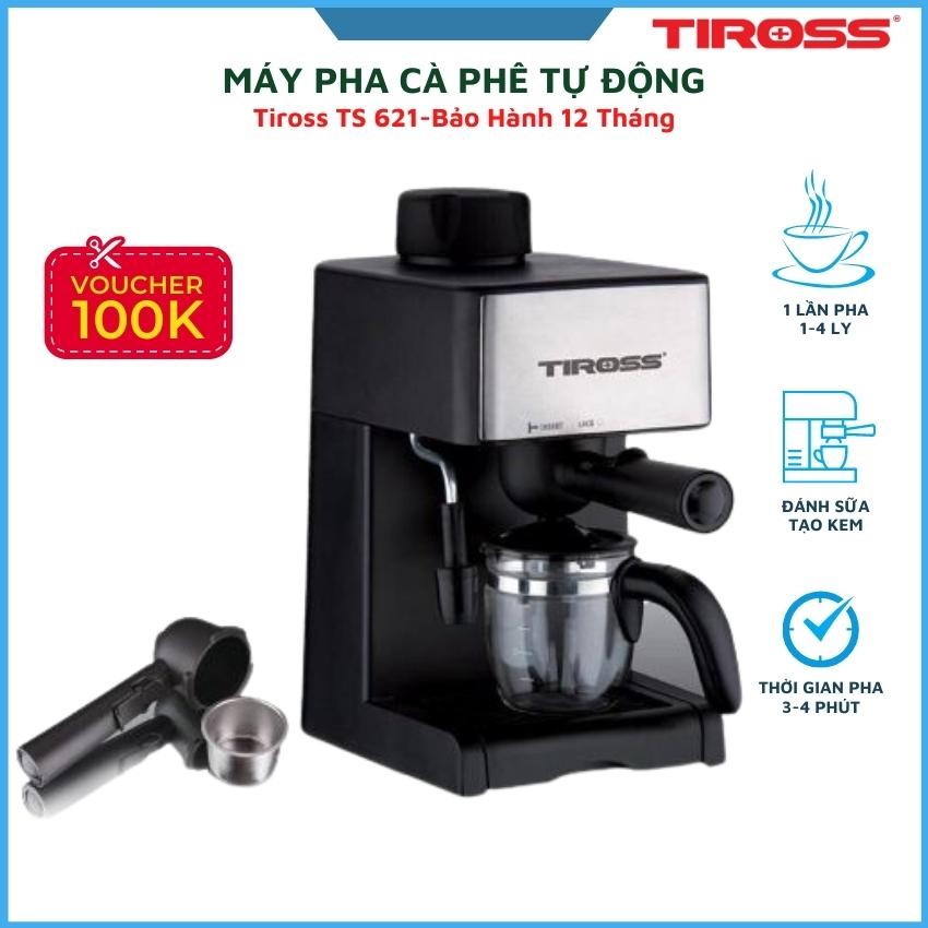 Máy Pha Cafe Espresso Bán Tự Động Gia Đình Tiross TS 621, Chống Nhỏ Giọt, Máy Pha Cafe Gia Đình - Văn Phòng Thương Hiệu Ba Lan - Hàng chính hãng