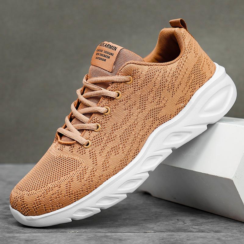 Giày thể thao nam mới thoáng khí Sneaker Sneaker Outdoor Light Men Giày thể thao Giày thời trang dành cho nam Color: Brown Shoe Size: 44