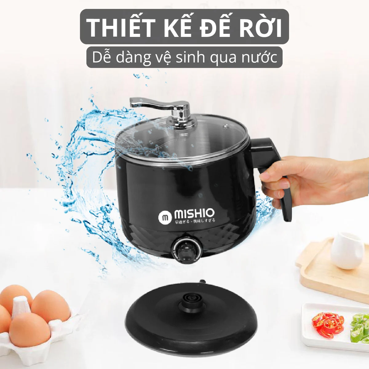Ca Nấu Đa Năng MK214 Màu Đen - Hàng Chính Hãng