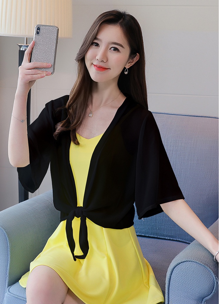 [ĐẸP &amp; RẺ VÔ ĐỊCH] Áo khoác voan cột tà 01 chất vải đẹp, mềm mại, thoáng mát, khoác nhẹ bên ngoài, thanh lịch C134