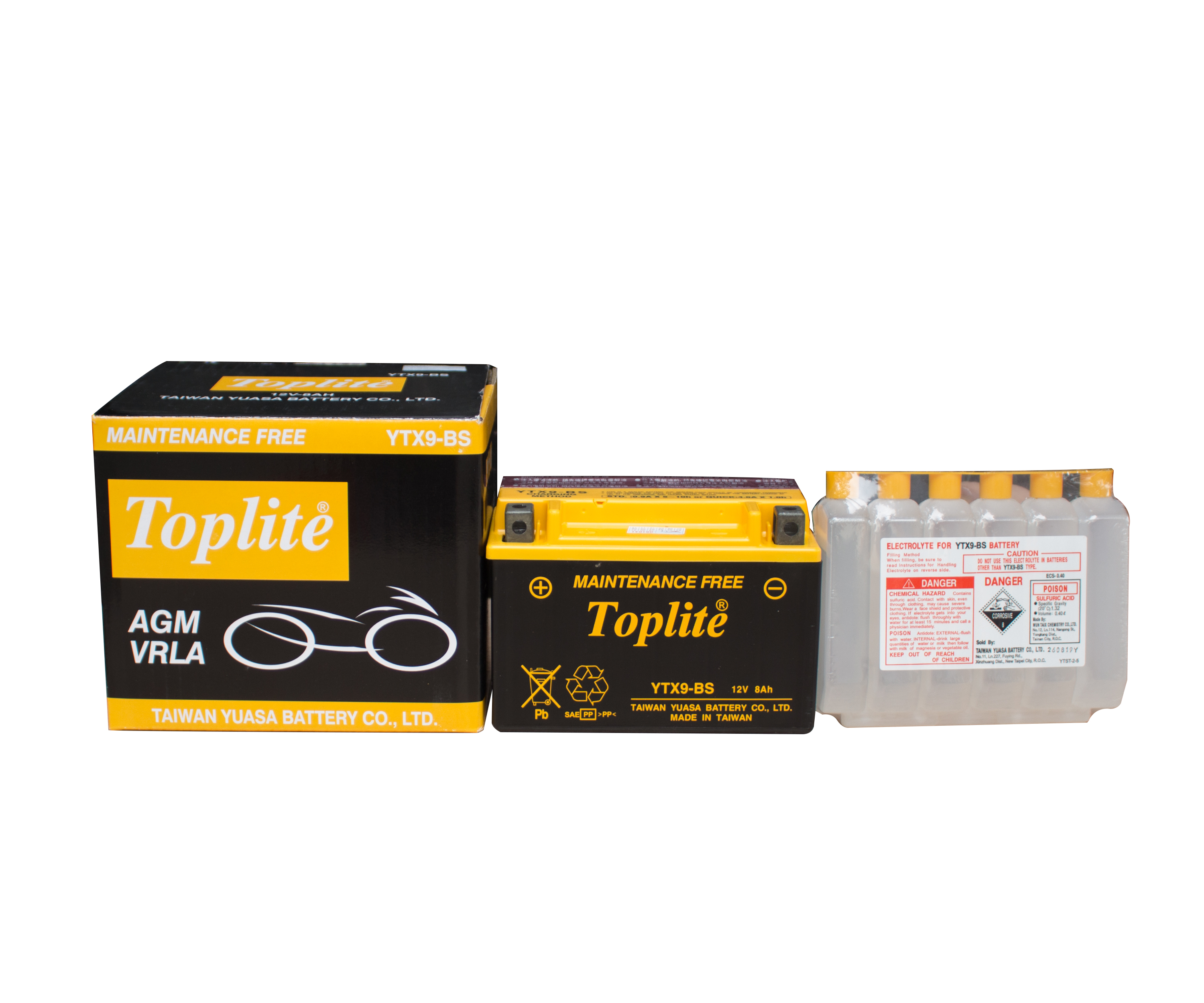 Ắc quy Toplite xe máy YTX9-BS
