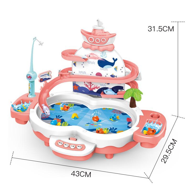 Đồ Chơi Câu Cá Thác Nước Cho Bé Đồ Chơi Câu Cá,Dùng Pin, Có Nhạc, Thác Trượt,Cá Bay Siêu Xịn.