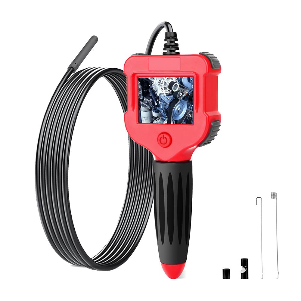 Endoscope Industrial Endoscope 2.4 Inch Screen Inspection HD Handheld Endoscope Waterproof Wide Viewing Angle for Car, Air Conditioner, Engine Checking 1 Meter