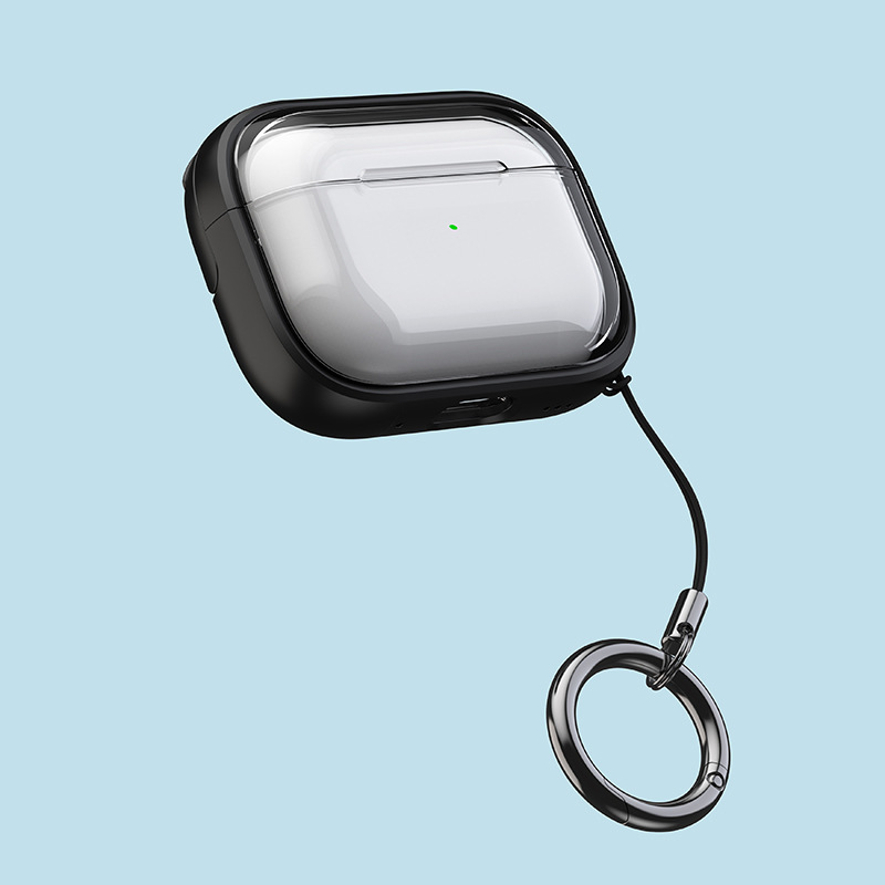 Bao Case Ốp trong suốt tích hợp chân đế đỡ điện thoại cho Airpods Pro 2 / Airpods 4 - Hàng Chính Hãng