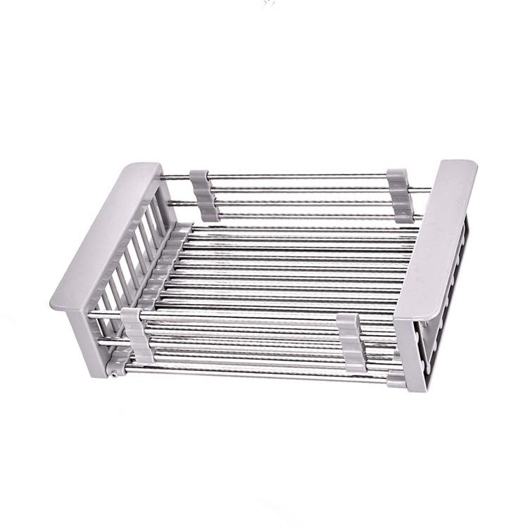 Kệ Giá Rổ Gác Bồn Rửa Chén,Kệ Gác Bồn Rửa Bát Inox Rút Gọn Siêu Tiện Lợi Đựng Rau Củ Quả Thực Phẩm MKS050