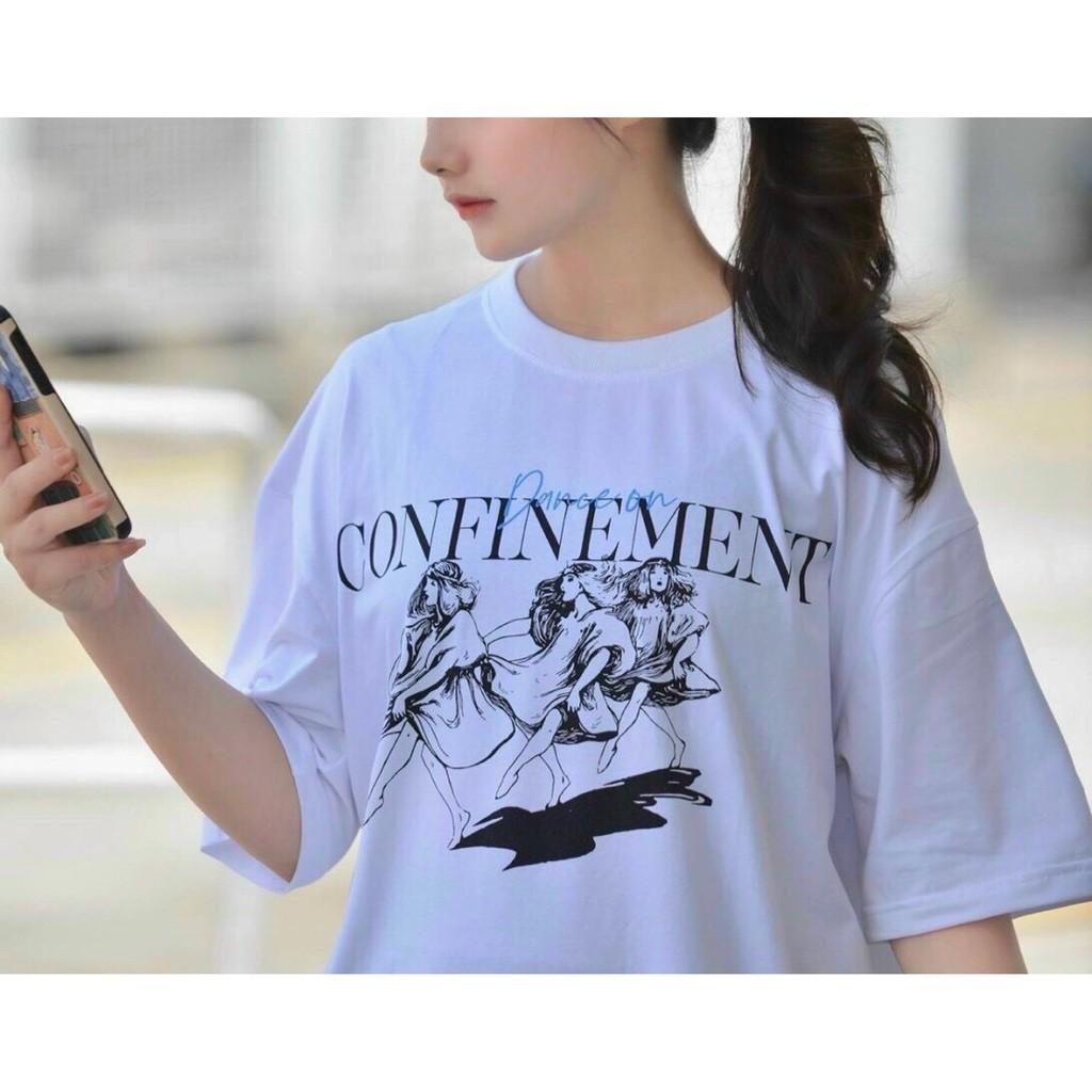 ÁO THUN IN CONFINEMEN TRẮNG - AT0442