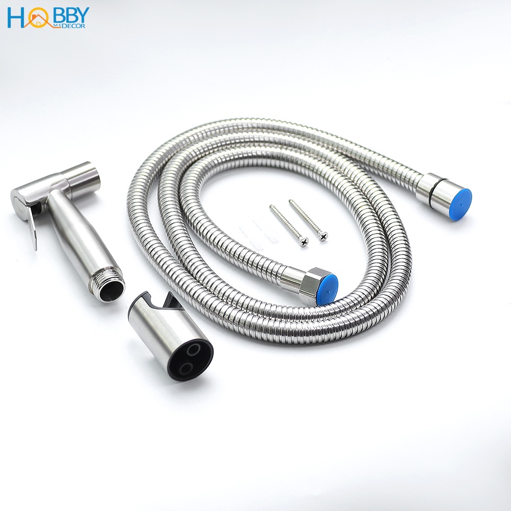 Vòi Inox Xịt Toilet Kèm Dây Thiết Kế Bền Đẹp, Áp Lực Nước Cao