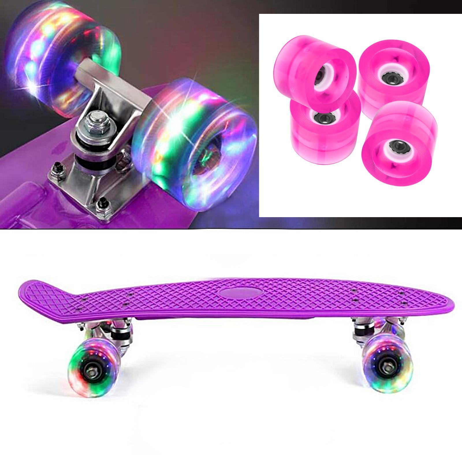 4Pack Light up Skateboard Wheels Longboard Repair Maintenance Wheel Red