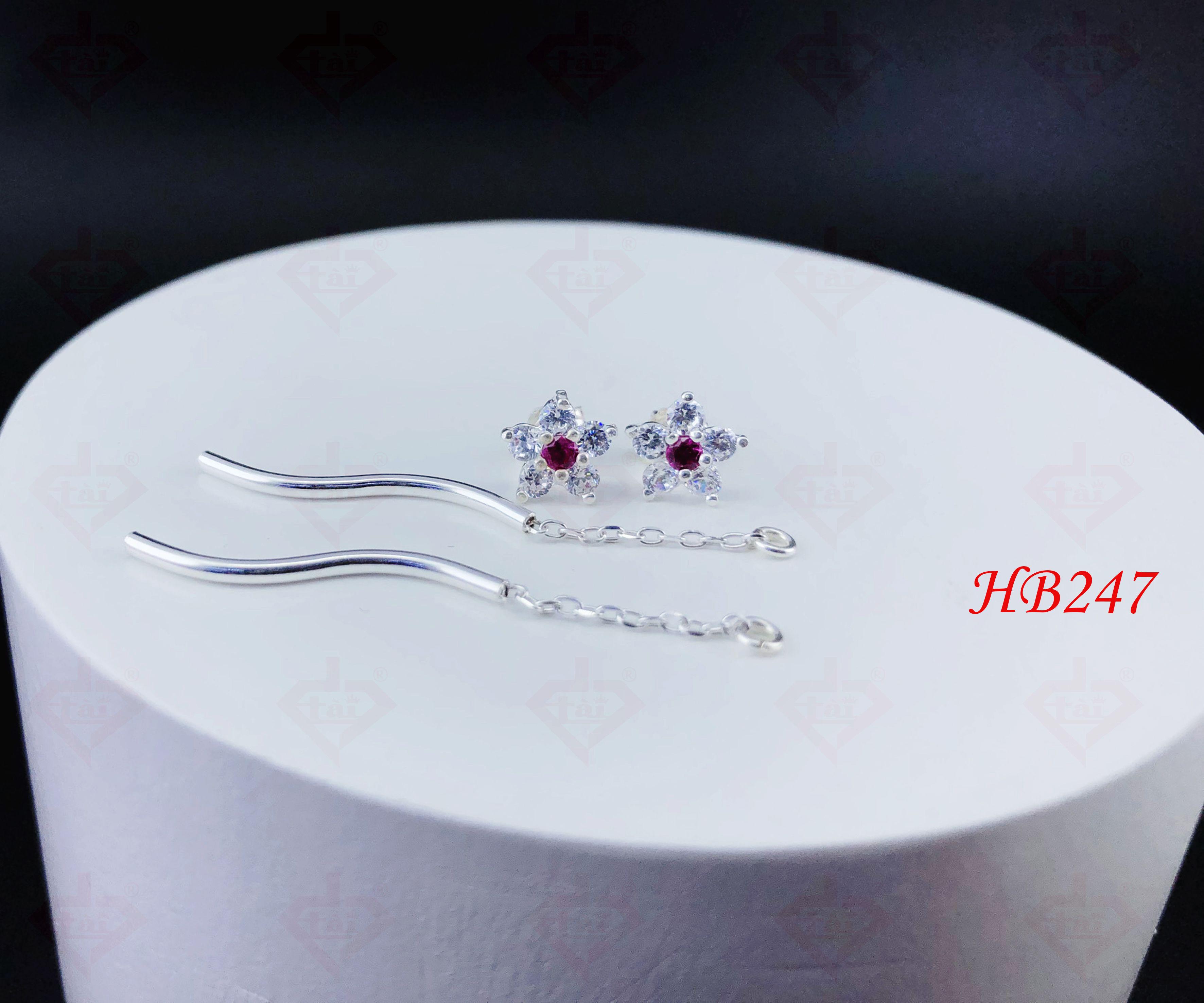 Xu Hướng Bông Tai Khuyên Dài Bạc Cao Cấp 925